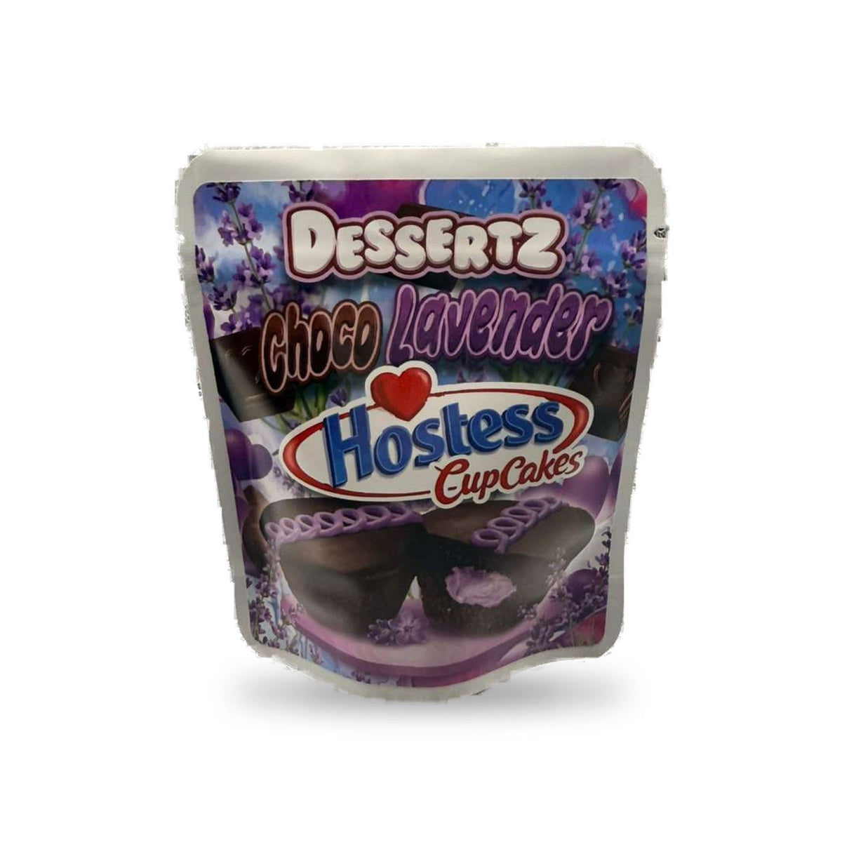 Dessertz Choco Lavender Hostess Cupcakes Mylar Bag