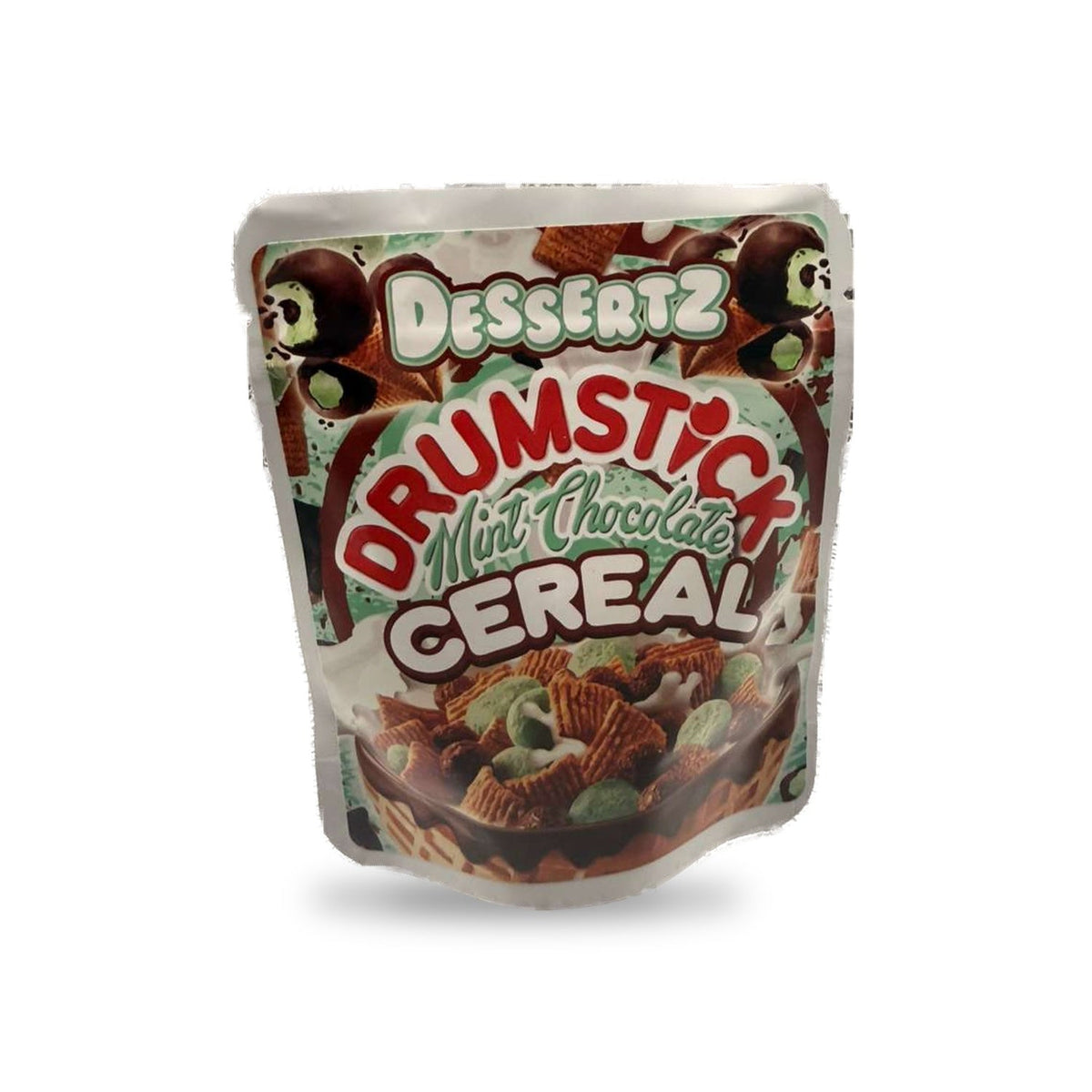 Dessertz Drumstick Mint Chocolate Cereal Mylar Bag