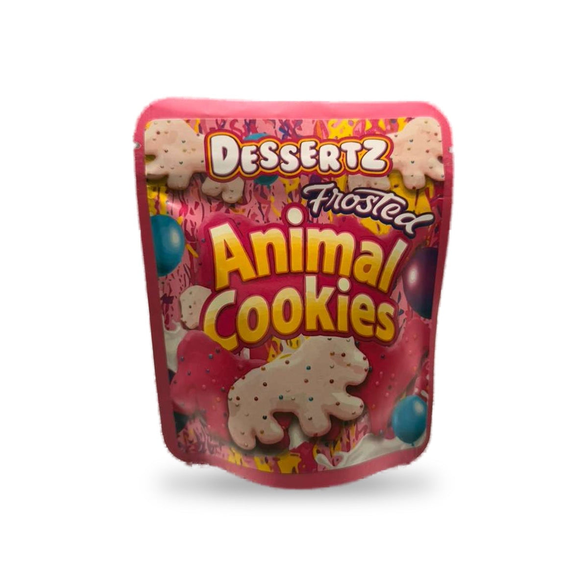 Dessertz Frosted Animal Cookies Mylar Bag
