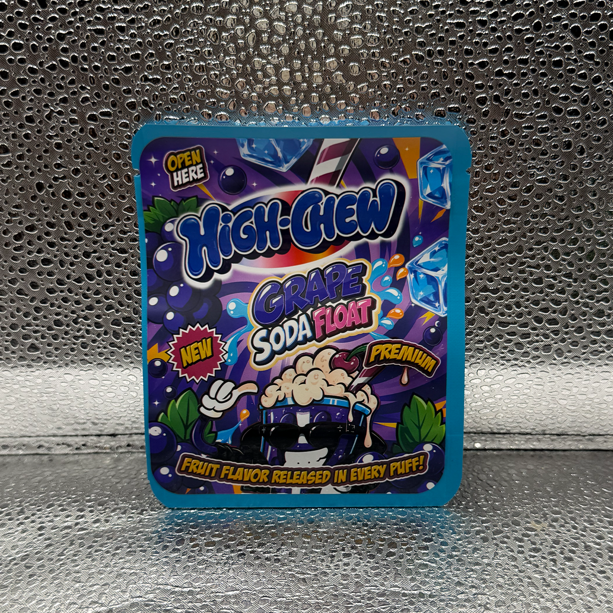 High-Chew Grape Soda Float