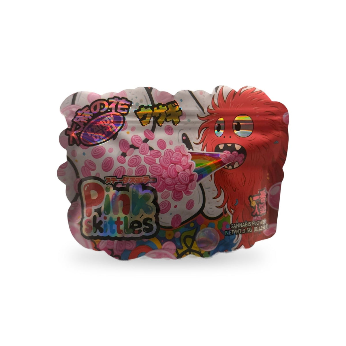 Pink Skittles Mylar Bag