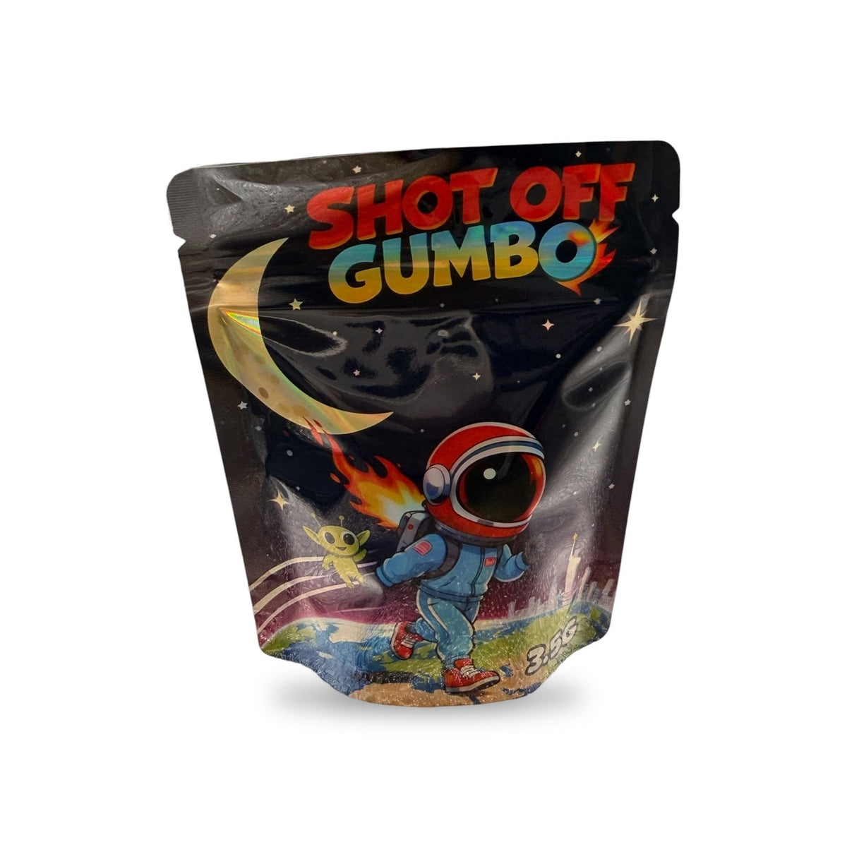 Shot Off Gumbo Mylar Bag