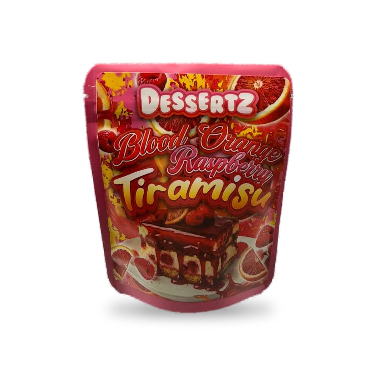 Dessertz Blood Orange Raspberry Tiramisu Mylar Bag