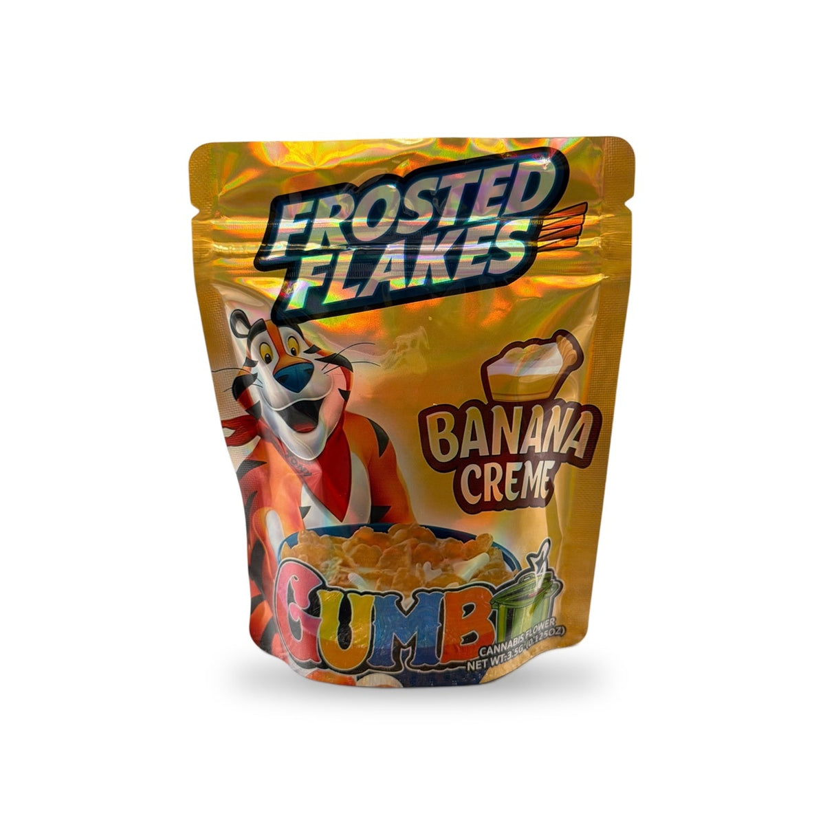 Frosted Flakes Banana Creme Gumbo Mylar Bag