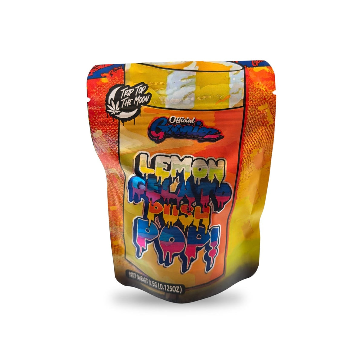 Lemon Gelato Push Pop! Mylar Bag