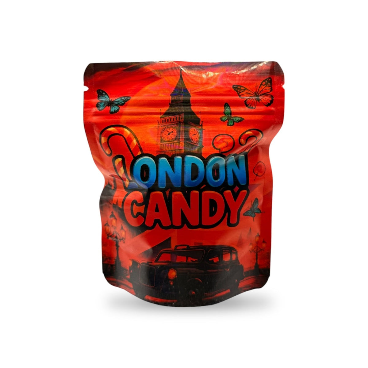 London Candy Mylar Bag