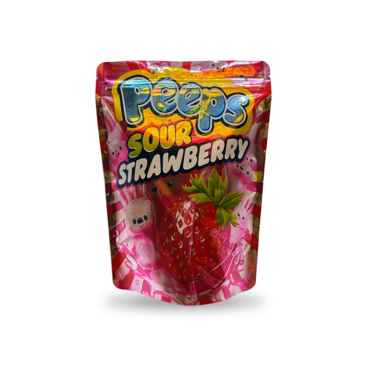 Peeps Sour Strawberry Ounce Mylar Bag