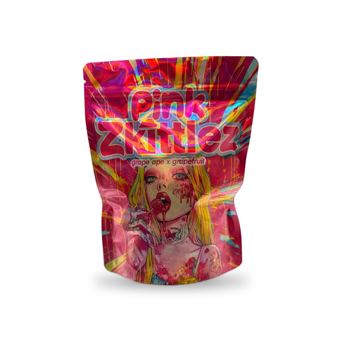 Pink Zkittlez Ounce Mylar Bag