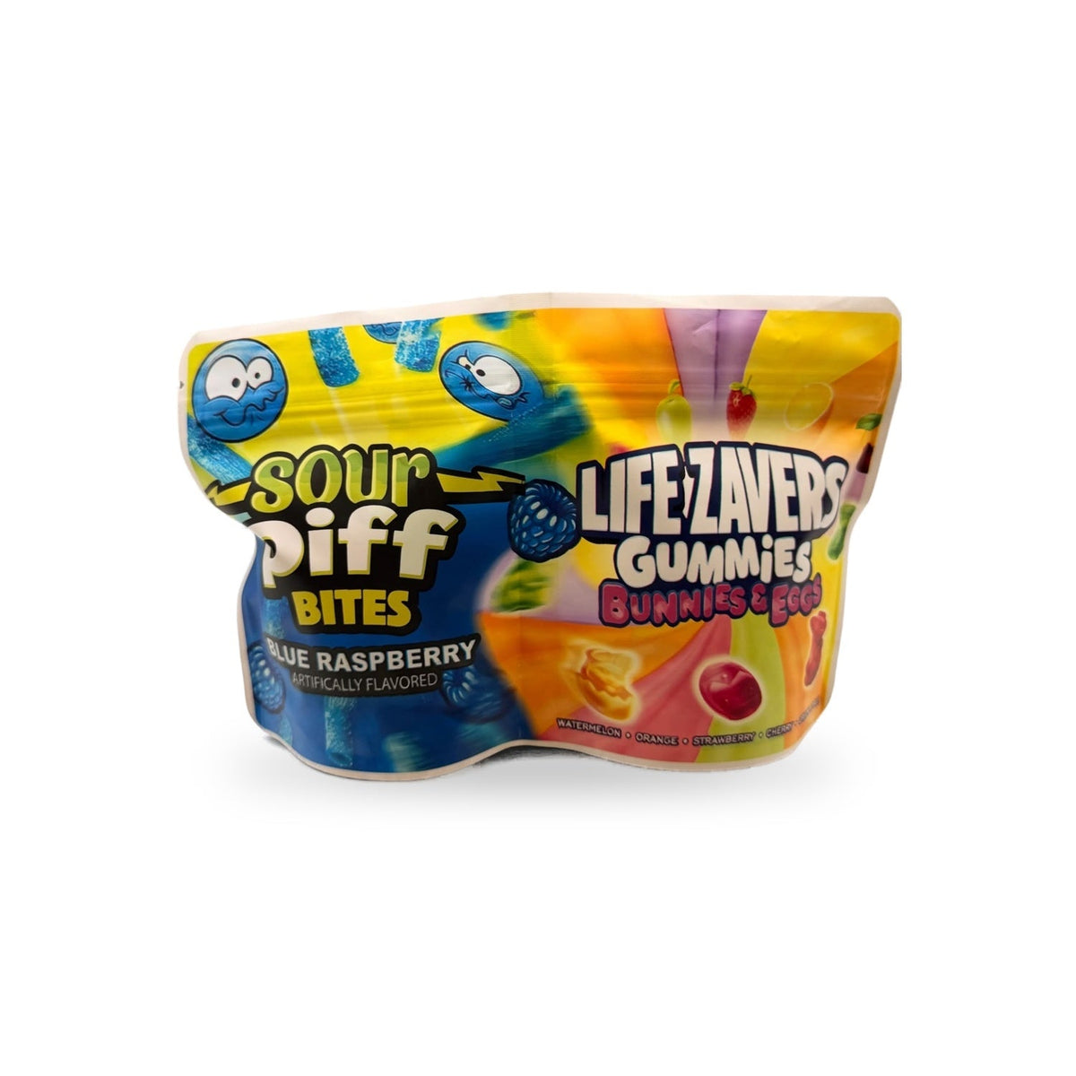 Sour Piff Bites × Life Zavers Gummies Bunnies & Eggs 2-in-1 Bag